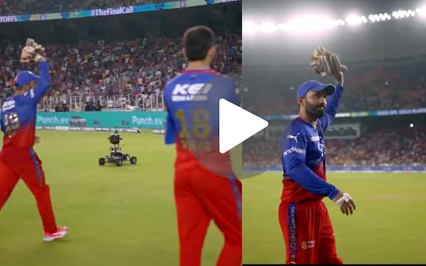 [Watch] Dinesh Karthik Gets 'Guard Of Honour' After IPL Retirement From Kohli & Other RCB Players

